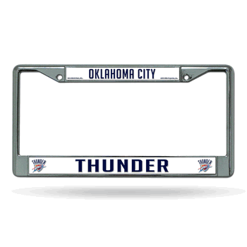 Oklahoma City Thunder Standard Chrome Frame with Plastic Inserts 12