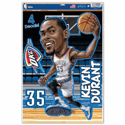 Oklahoma City Thunder Decal 11x17 Multi Use Kevin Durant Caricature Design