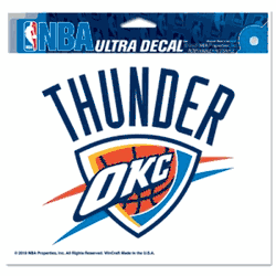Oklahoma City Thunder Decal 5x6 Ultra
