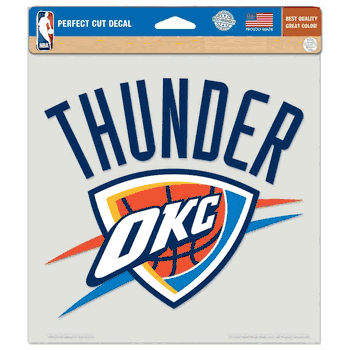 Oklahoma City Thunder Decal 8x8 Die Cut Color