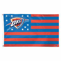 Oklahoma City Thunder Flag 3x5 Deluxe Style Stars and Stripes Design