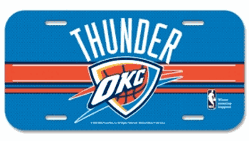 Oklahoma City Thunder License Plate