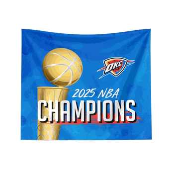 Oklahoma City Thunder NBA Banner Up Printed Wall Hanging 34 x 40 inches