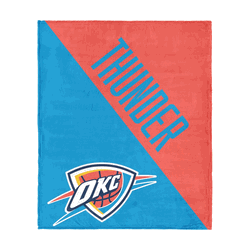 Oklahoma City Thunder NBA Halftone Silk Touch Throw Blanket 46x60 inches