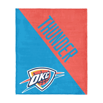 Oklahoma City Thunder NBA Halftone Silk Touch Throw Blanket 46x60 inches