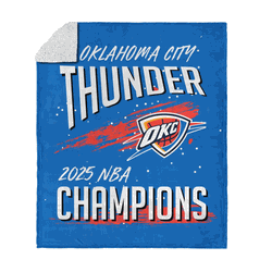 Oklahoma City Thunder NBA Net Gain Silk Touch Sherpa Throw Blanket 50 x 60 inches