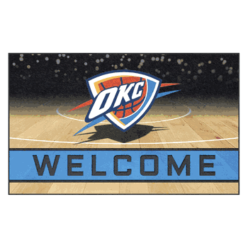 Oklahoma City Thunder Rubber Door Mat - 18in. x 30in.