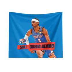 Oklahoma City Thunder Shai Gilgeous-Alexander NBA Printed Wall Hanging 34x40 inches