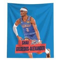 Oklahoma City Thunder Shai Gilgeous-Alexander NBA Printed Wall Hanging 50x60 inches