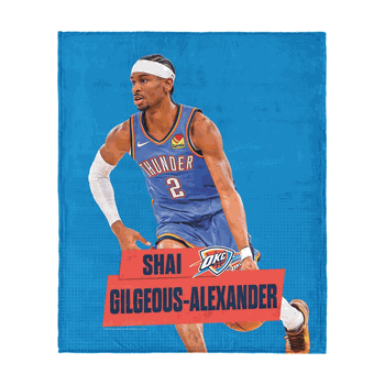 Oklahoma City Thunder Shai Gilgeous-Alexander NBA  Silk Touch Throw Blanket 50x60 inches