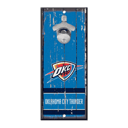 Oklahoma City Thunder Sign Wood 5x11 Bottle Opener