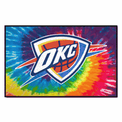 Oklahoma City Thunder Tie Dye Starter Mat Accent Rug - 19in. x 30in.