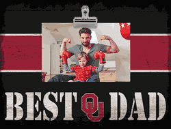 Oklahoma Sooners 10" x 8" Best Dad with Stripe Clip Frame
