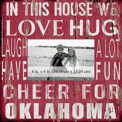Oklahoma Sooners 10x10 In This House Frame