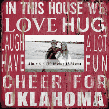 Oklahoma Sooners 10x10 In This House Frame