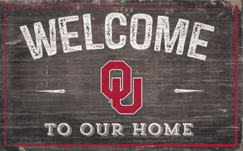 Oklahoma Sooners 11X19 Welcome to Our Home Sign