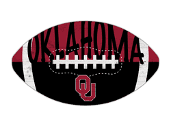 Oklahoma Sooners 12" Football Cutout Sign with City Name