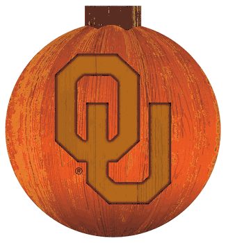 Oklahoma Sooners 12 in. Halloween Pumpkin Sign