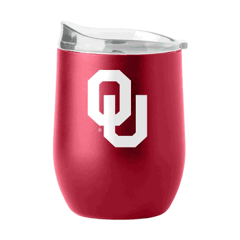 Oklahoma Sooners 16oz Flipside Powder Coat Curved Beverage