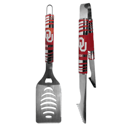 Oklahoma Sooners 2 pc Steel Tailgate BBQ Set