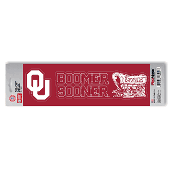 Oklahoma Sooners 2 Piece Team Slogan Decal Sticker Set