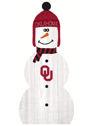 Oklahoma Sooners 31" Snowman Leaner