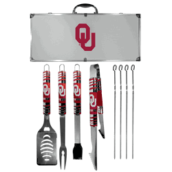 Oklahoma Sooners 8 pc Tailgater BBQ Set