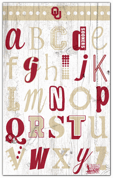 Oklahoma Sooners Alphabet 11x19 Sign