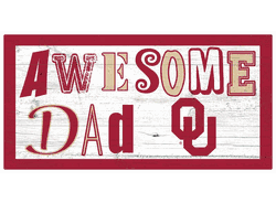 Oklahoma Sooners Awesome Dad 6x12 Sign