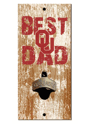 Oklahoma Sooners Best Dad Bottle Opener Wood Sign