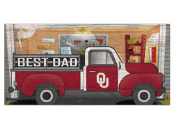 Oklahoma Sooners Best Dad Truck 6x12 Sign