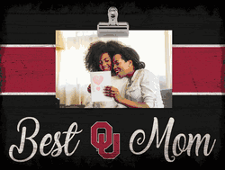 Oklahoma Sooners Best Mom with Stripe Clip Frame