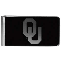 Oklahoma Sooners Black and Steel Money Clip