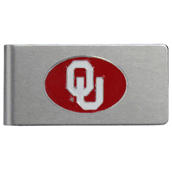 Oklahoma Sooners Brushed Metal Money Clip