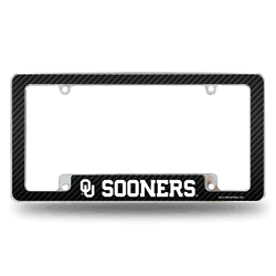 Oklahoma Sooners - Carbon Fiber Design - All Over Chrome Frame