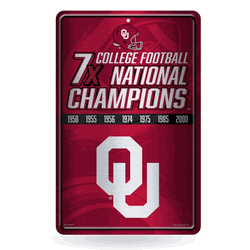 Oklahoma Sooners Champ 11" x 17" Home Decor Sign