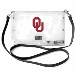 Oklahoma Sooners Clear Envelope Purse STRAP
