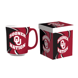 Oklahoma Sooners Coffee Mug 14oz Ceramic with Matching Box