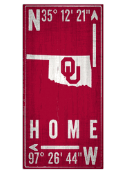 Oklahoma Sooners Coordinate 6x12 Sign