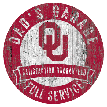 Oklahoma Sooners Dad's Garage Sign