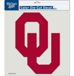 Oklahoma Sooners Decal 8x8 Die Cut Color