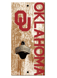 Oklahoma Sooners Distressed Bottle Opener