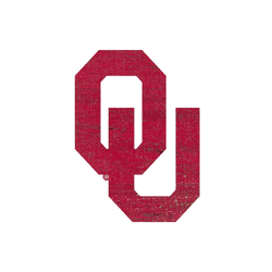 Oklahoma Sooners Distressed Logo Cutout Sign