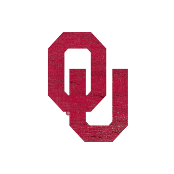 Oklahoma Sooners Distressed Logo Cutout Sign