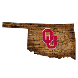 Oklahoma Sooners Distressed State with Logo