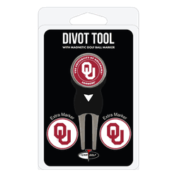 Oklahoma Sooners Divot Tool Pack - Signature tool w/ 3 markers