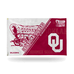 Oklahoma Sooners Dual-Logo 3' x 5' Banner Flag Single Sided