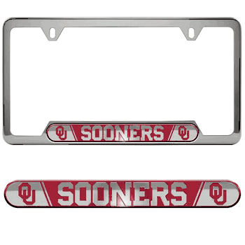 Oklahoma Sooners Embossed License Plate Frame, 6.25in x 12.25in