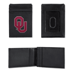 Oklahoma Sooners  Embroidered Front Pocket Wallet - Slim/Light Weight