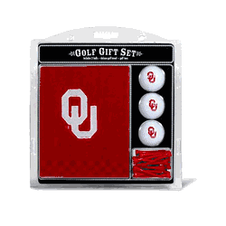 Oklahoma Sooners Embroidered Towel Golf Gift Set